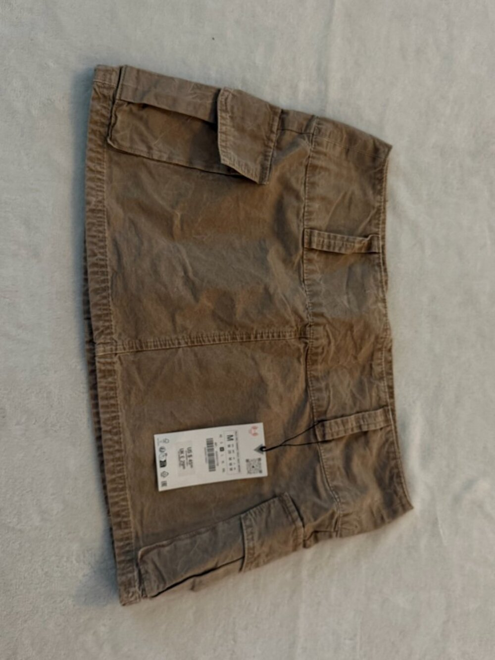 Zara Khaki Cargo Skirt